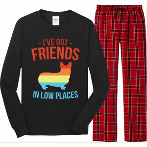 I've Got Friends In Low Places Pembroke Welsh Corgi Gift Long Sleeve Pajama Set