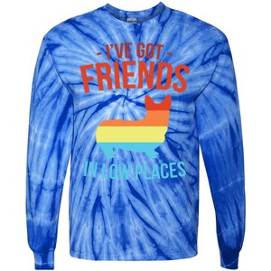 I've Got Friends In Low Places Pembroke Welsh Corgi Gift Tie-Dye Long Sleeve Shirt