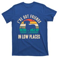 IVe Got Friends In Low Places Funny Dachshund Vintage Gift T-Shirt