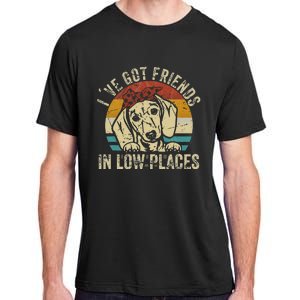 I've Got Friends In Low Places funny Dachshund Wiener Dog Adult ChromaSoft Performance T-Shirt