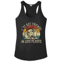 I've Got Friends In Low Places funny Dachshund Wiener Dog Ladies PosiCharge Competitor Racerback Tank