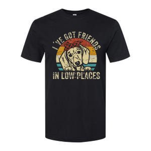 I've Got Friends In Low Places funny Dachshund Wiener Dog Softstyle CVC T-Shirt