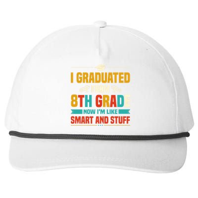 I Graduated From 8th Grade Now Im Like Snapback Five-Panel Rope Hat