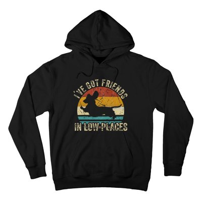 I've Got Friends In Low Places funny Dachshund Wiener Dog Hoodie