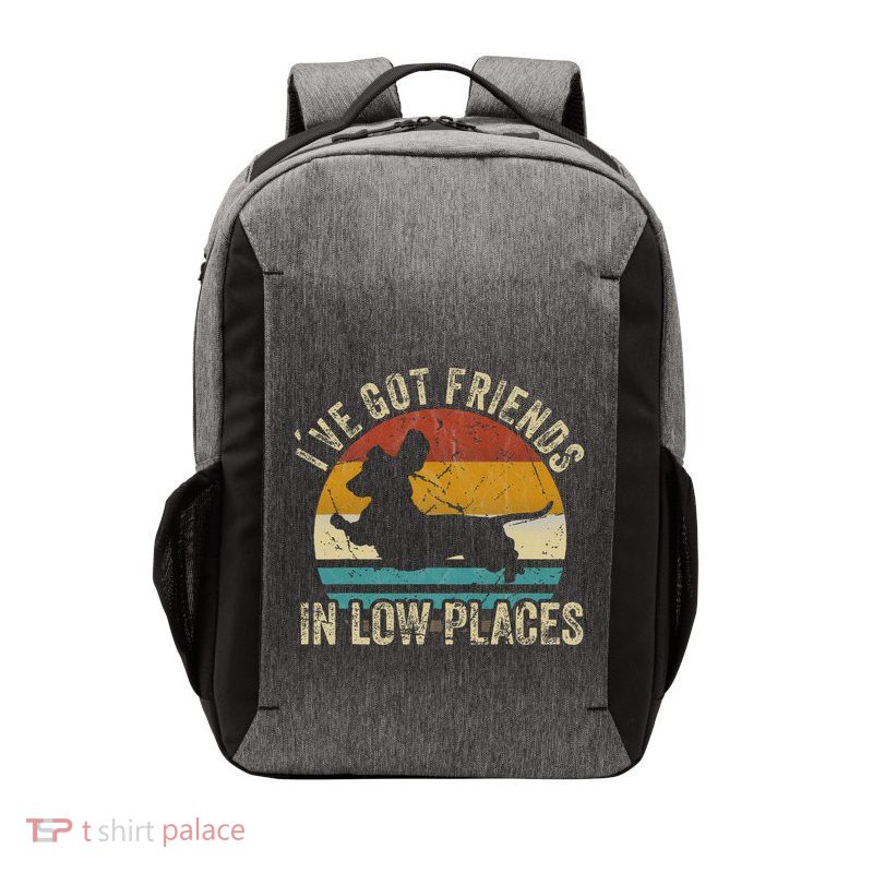 I've Got Friends In Low Places funny Dachshund Wiener Dog Vector Backpack