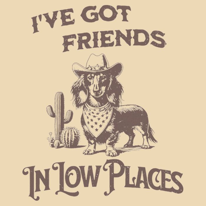 IVe Got Friends In Low Places Dachshund Zip Tote Bag