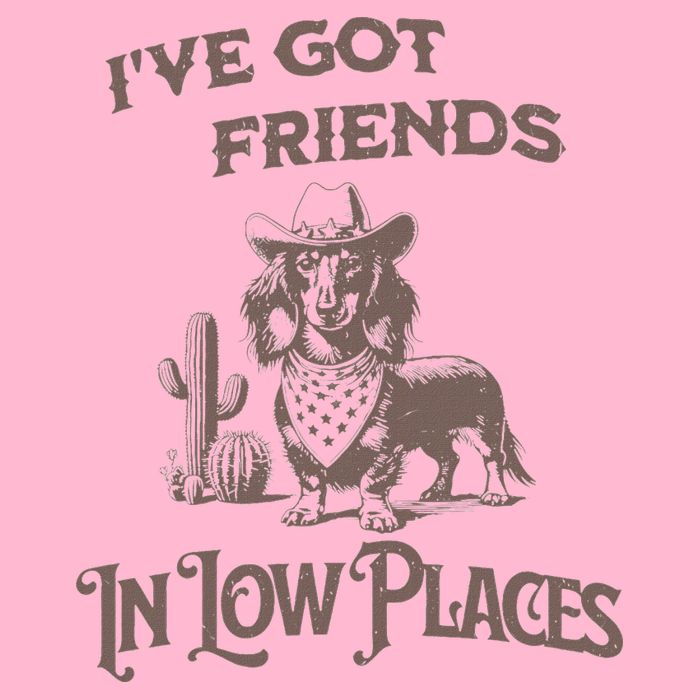 IVe Got Friends In Low Places Dachshund Button