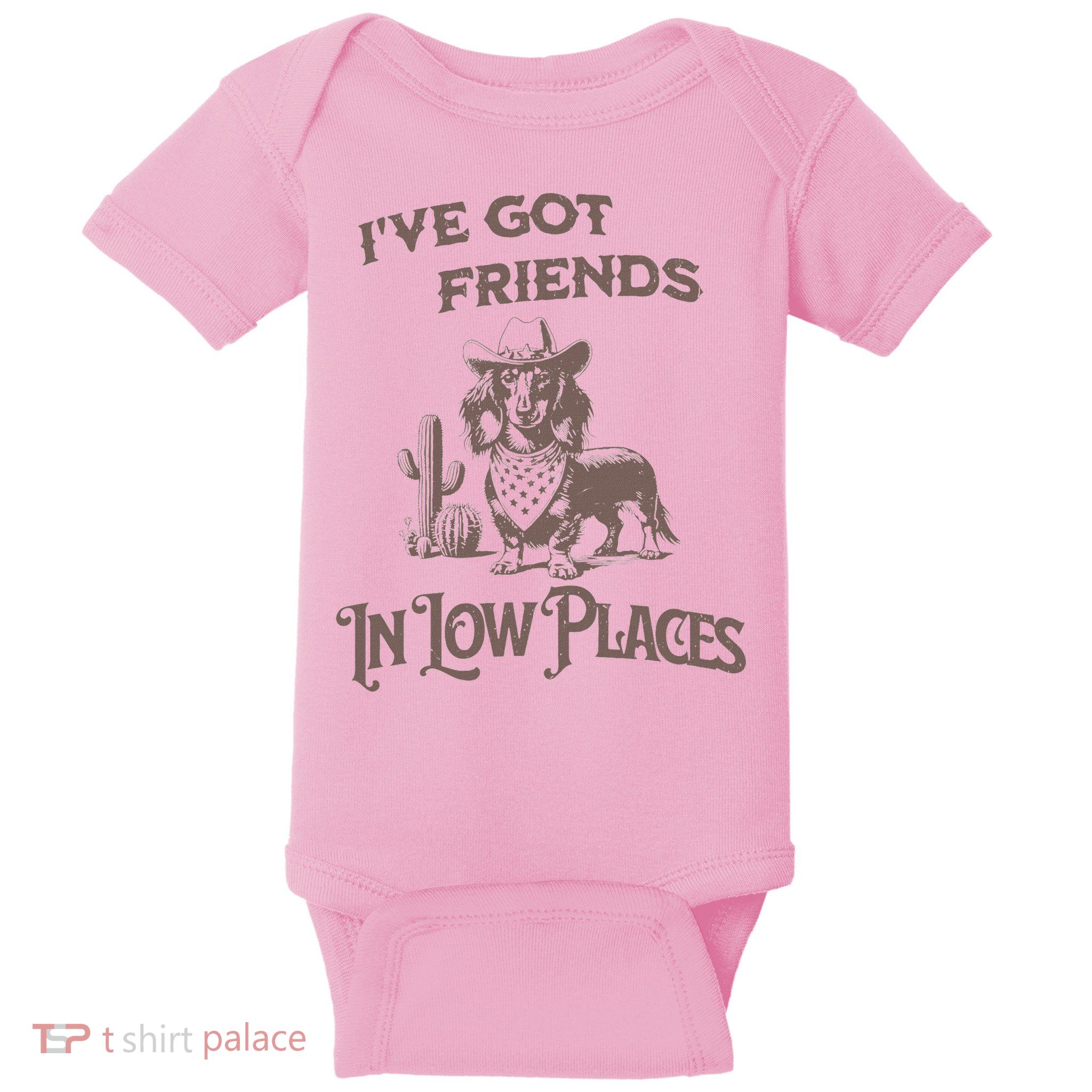IVe Got Friends In Low Places Dachshund Baby Bodysuit