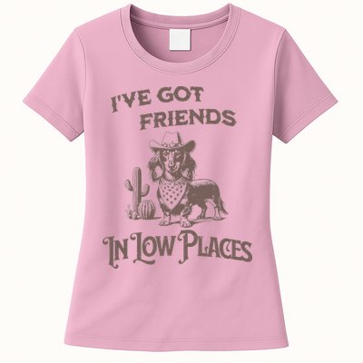 IVe Got Friends In Low Places Dachshund Womens T-Shirt