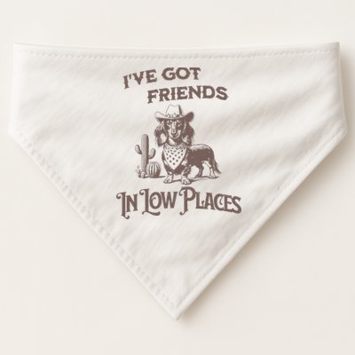 IVe Got Friends In Low Places Dachshund USA-Made Doggie Bandana