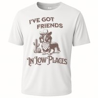 IVe Got Friends In Low Places Dachshund Cooling Performance Crew T-Shirt