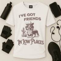 IVe Got Friends In Low Places Dachshund Cooling Performance Crew T-Shirt