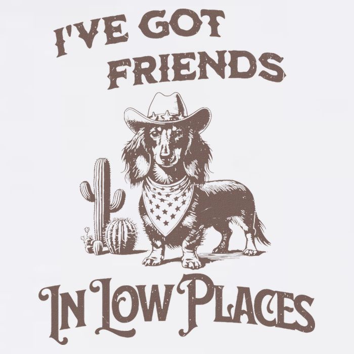 IVe Got Friends In Low Places Dachshund Cooling Performance Crew T-Shirt