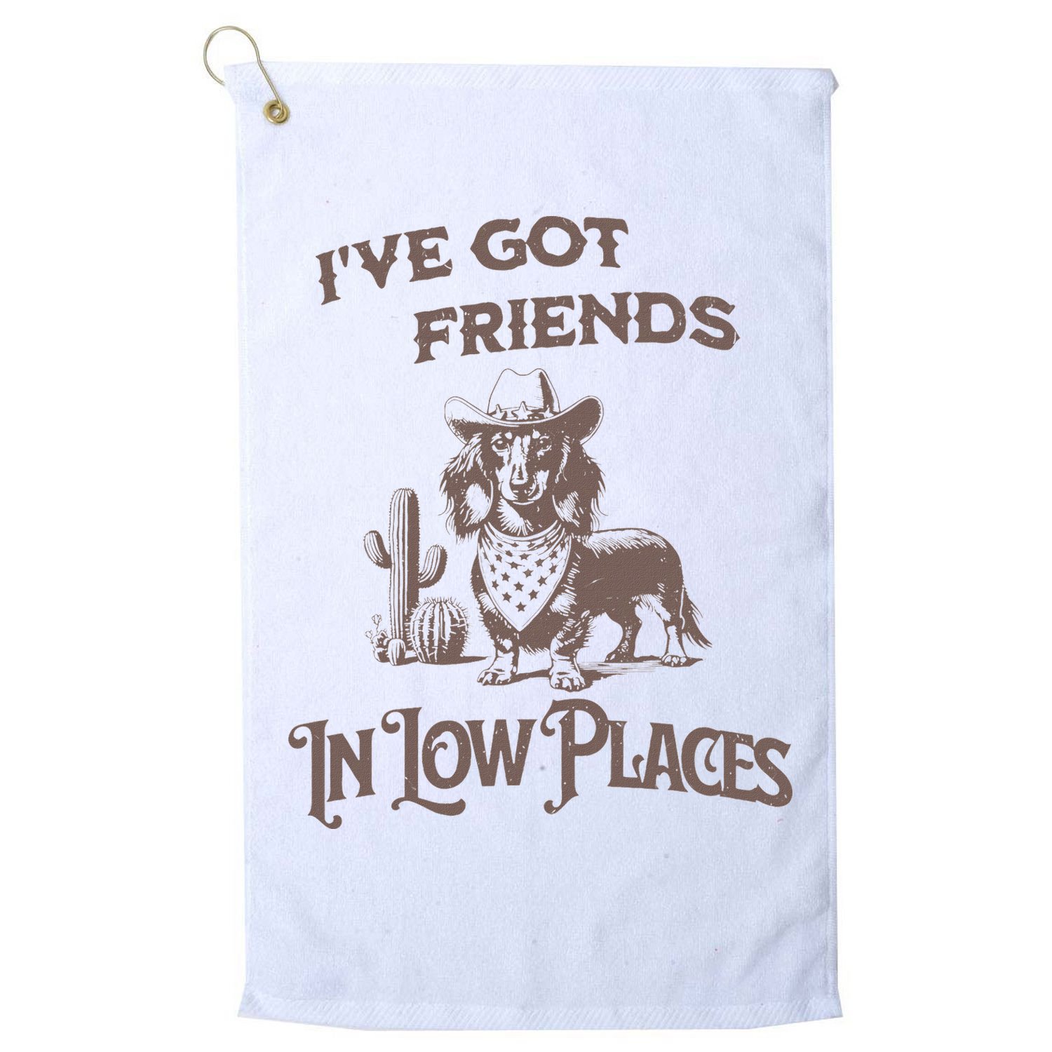 IVe Got Friends In Low Places Dachshund Golf Towel