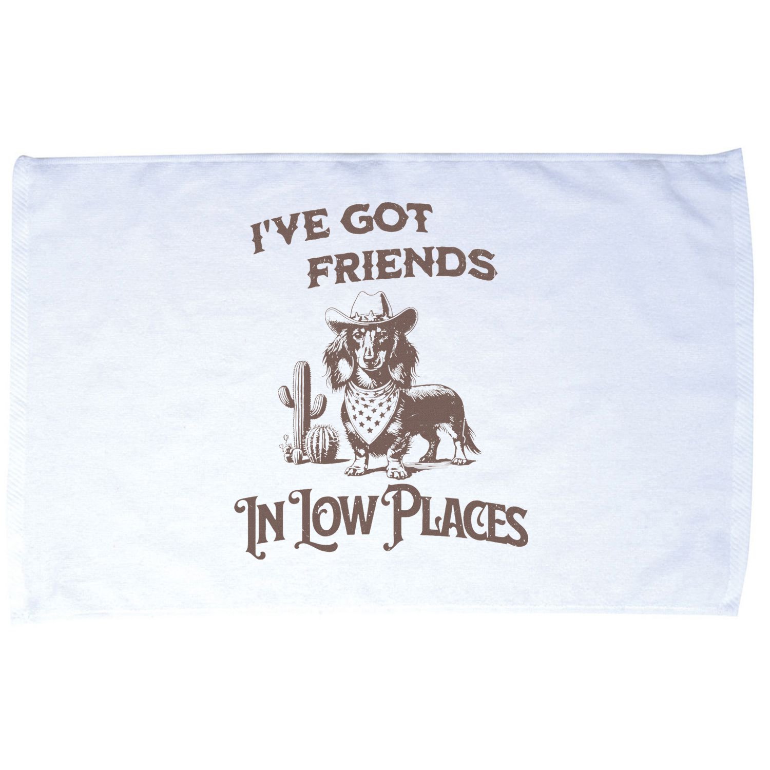 IVe Got Friends In Low Places Dachshund Microfiber Hand Towel