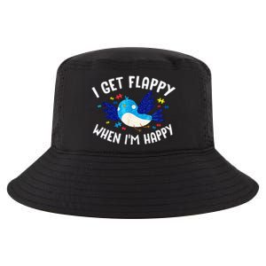 I Get Flappy When Im Happy Autism Awareness Day Cool Comfort Performance Bucket Hat