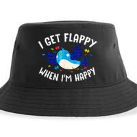 I Get Flappy When Im Happy Autism Awareness Day Sustainable Bucket Hat