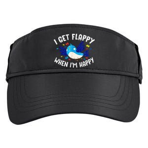 I Get Flappy When Im Happy Autism Awareness Day Adult Drive Performance Visor