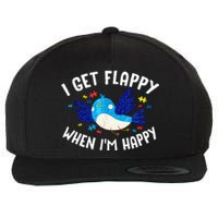 I Get Flappy When Im Happy Autism Awareness Day Wool Snapback Cap