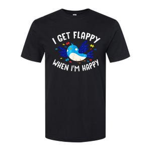 I Get Flappy When Im Happy Autism Awareness Day Softstyle CVC T-Shirt