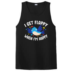 I Get Flappy When I'm Happy Autism Awareness Day Gift Meaningful Gift PosiCharge Competitor Tank