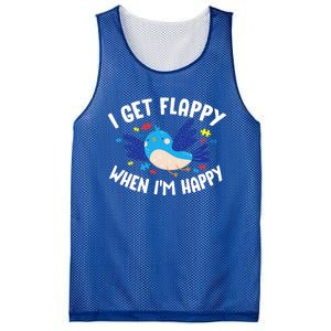 I Get Flappy When I'm Happy Autism Awareness Day Gift Meaningful Gift Mesh Reversible Basketball Jersey Tank