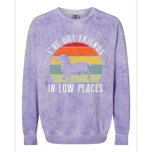 I've Got Friends In Low Places Dachshund Dog Colorblast Crewneck Sweatshirt