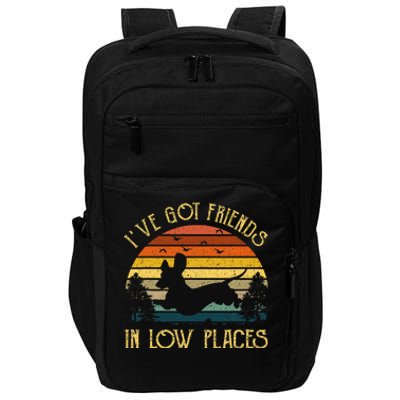 IVe Got Friends In Low Places Dachshund Wiener Dog Vintage Impact Tech Backpack