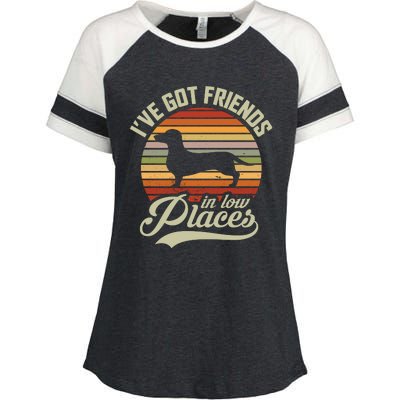 Ive Got Friends In Low Places Enza Ladies Jersey Colorblock Tee