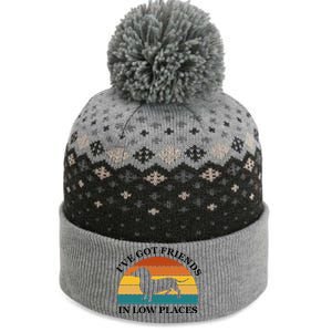 I've Got Friends In Low Places Dachshund Wiener Dog Funny The Baniff Cuffed Pom Beanie