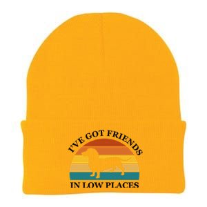 I've Got Friends In Low Places Dachshund Wiener Dog Funny Knit Cap Winter Beanie