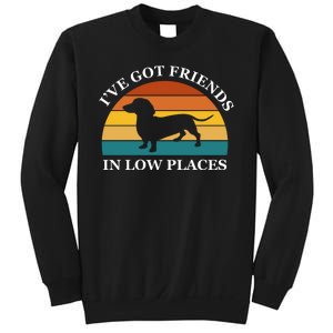 I've Got Friends In Low Places Dachshund Wiener Dog Funny Sweatshirt