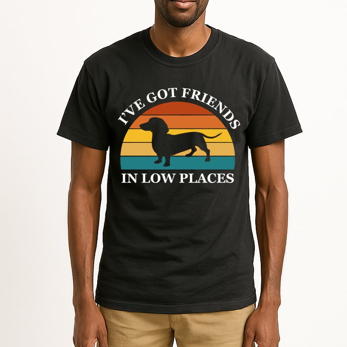 I've Got Friends In Low Places Dachshund Wiener Dog Funny Tall T-Shirt