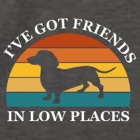 I've Got Friends In Low Places Dachshund Wiener Dog Funny Vector Backpack