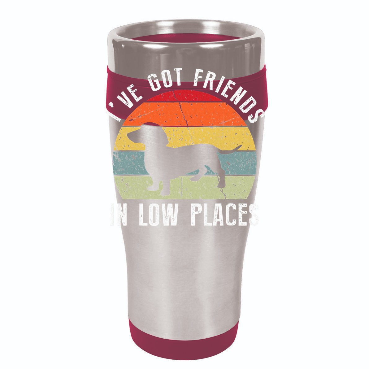 I've Got Friends In Low Places Dachshund Wiener Dog USA-Made Doggie Bandana