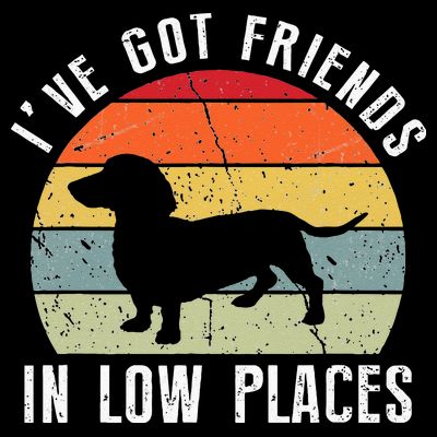 I've Got Friends In Low Places Dachshund Wiener Dog T-Shirt