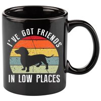 I've Got Friends In Low Places Dachshund Wiener Dog 11oz C Handle Ceramic Mug