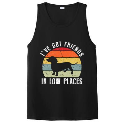 I've Got Friends In Low Places Dachshund Wiener Dog PosiCharge Competitor Tank
