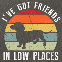 I've Got Friends In Low Places Dachshund Wiener Dog Cotton Canvas Backpack
