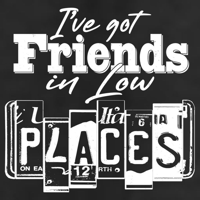 I've Got Friend In Low Places Travel Lover 7 Panel Mesh Trucker Snapback Hat
