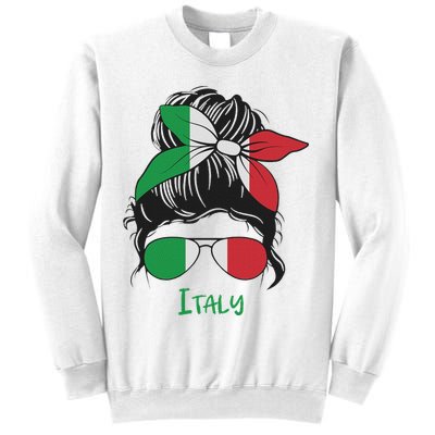 Italian Girl From Italia Flag Italy Women Italy Girl Sweatshirt