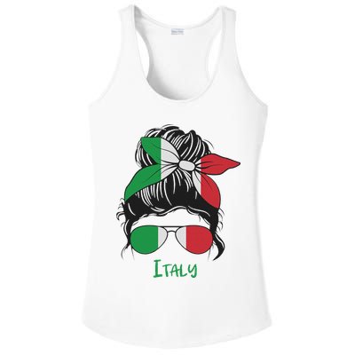 Italian Girl From Italia Flag Italy Women Italy Girl Ladies PosiCharge Competitor Racerback Tank