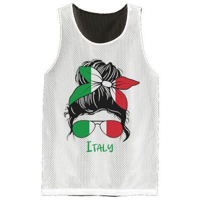 Italian Girl From Italia Flag Italy Women Italy Girl Mesh Reversible Basketball Jersey Tank