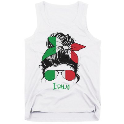 Italian Girl From Italia Flag Italy Women Italy Girl Tank Top