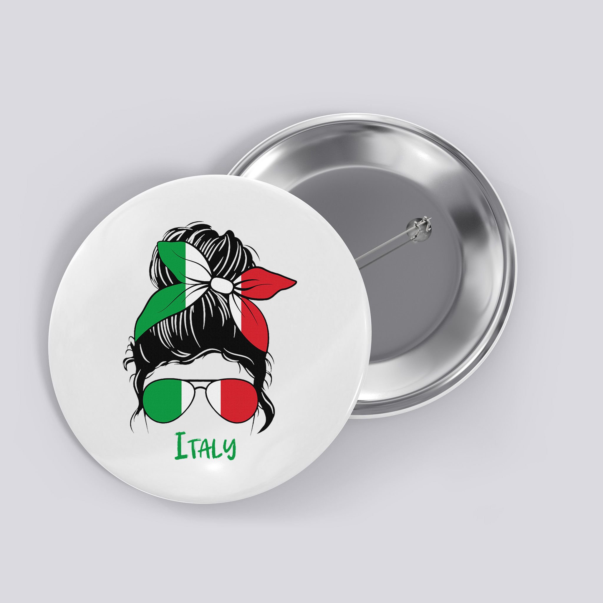 Italian Girl From Italia Flag Italy Women Italy Girl Button