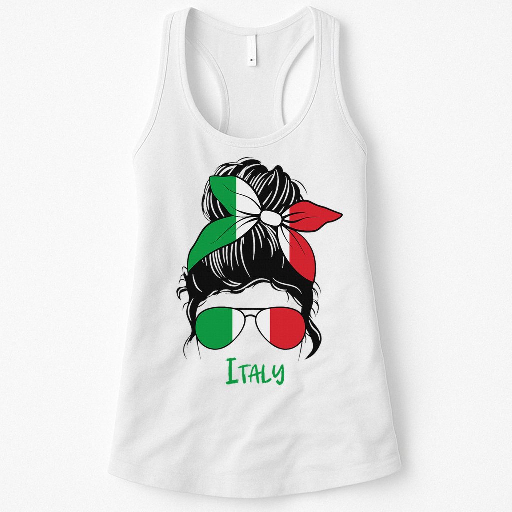 Italian Girl From Italia Flag Italy Women Italy Girl Womens Tank Top