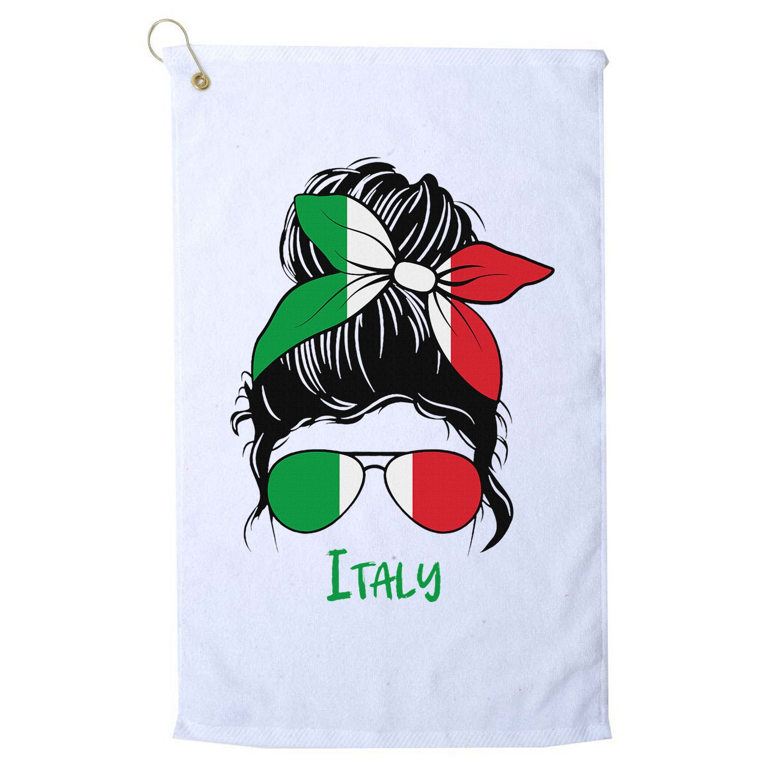 Italian Girl From Italia Flag Italy Women Italy Girl Golf Towel