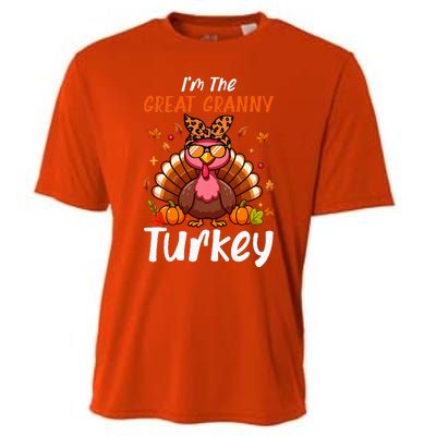 IM Great Granny Turkey Thanksgiving Proud Women Family Cooling Performance Crew T-Shirt