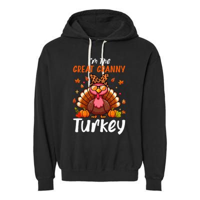 IM Great Granny Turkey Thanksgiving Proud Women Family Garment-Dyed Fleece Hoodie