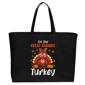 IM Great Granny Turkey Thanksgiving Proud Women Family Cotton Canvas Jumbo Tote